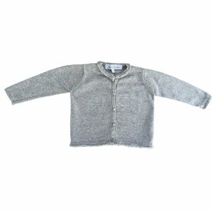 Tartine et Chocolat - Toddler Gray Cotton/Cashmere Cardigan- Size 1A